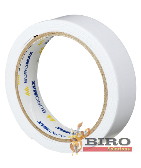 Bandă adezivă dublă buretată, 24mm x 2m, BUROMAX